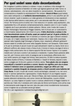 “BUFALE ARCHEOLOGICHE” Column in Il Giornale dell’Arte – October 2014