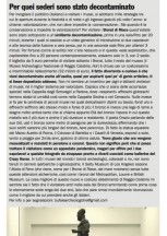 “BUFALE ARCHEOLOGICHE…” Rubrica sul Giornale dell’Arte – Ottobre 2014