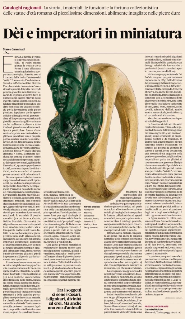 Carminati 31 maggio 2020 Il Sole 24 Ore dario Del Bufalo Precious Portraits-1