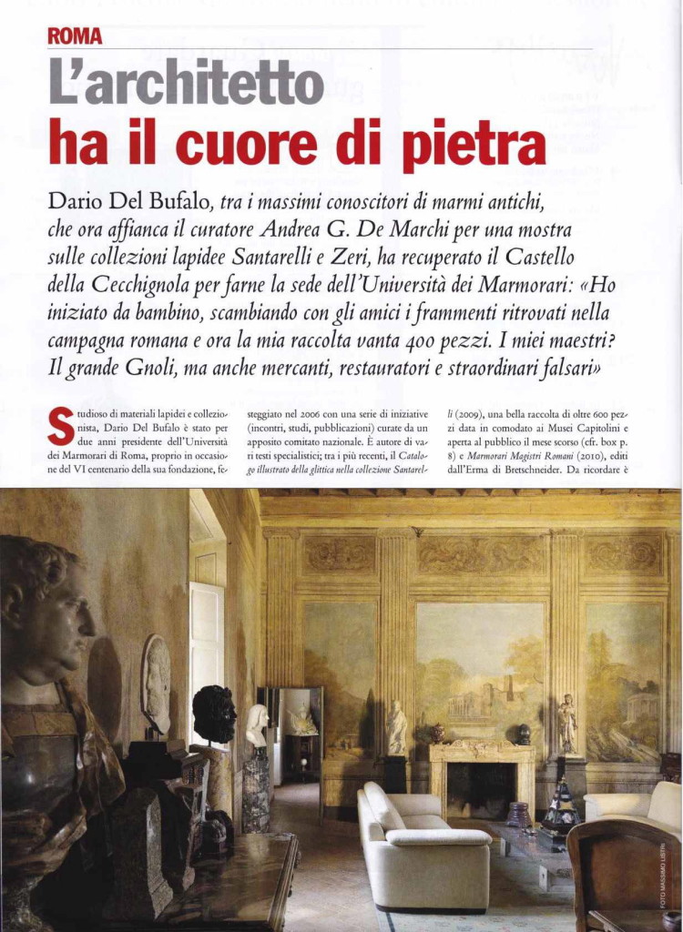 L'architetto ha il cuore di pietra Dario Del Bufalo. Vernissage