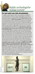 “BUFALE ARCHEOLOGICHE…” Rubrica sul Giornale dell’Arte – Ottobre 2014