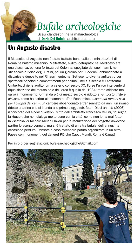 Bufale archeologiche Luglio 2016 Un Augusto disastro Dario Del Bufalo