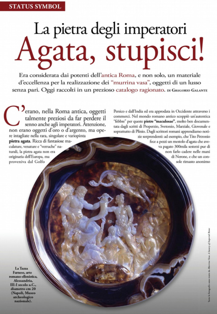 Antiquariato 435(2017) La pietra degli imperatori. Agata stupisci. Dario Del Bufalo