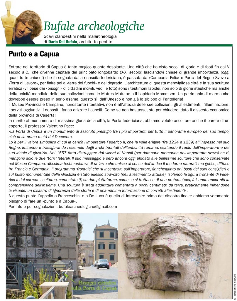 Bufale archeologiche Ottobre 2017 Dario Del Bufalo Giornale dell'arte