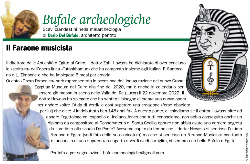 Il faraone musicista Bufale Archeologiche Novembre 2019 Dario Del Bufalo